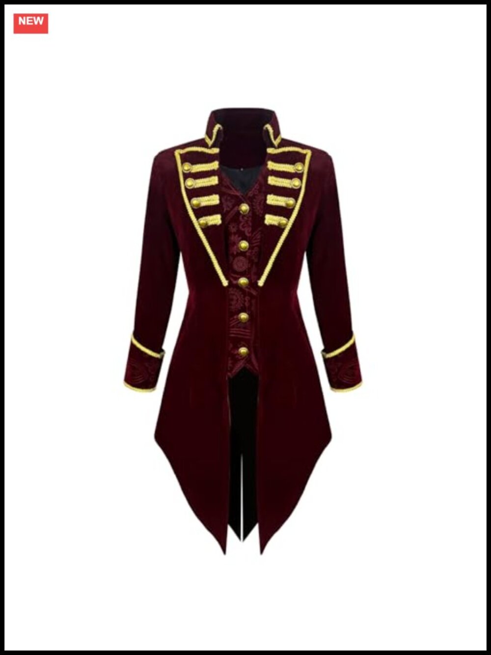 TZMAPU Women's Steampunk Victorian Gothic Tailcoat Coat Costume